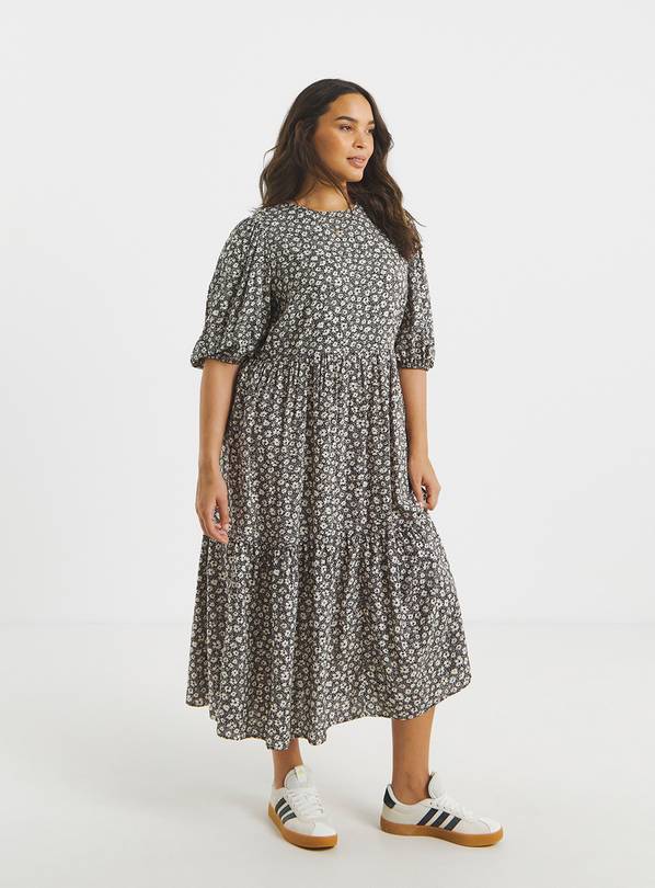 SIMPLY BE Viscose Tiered Midi Dress 20